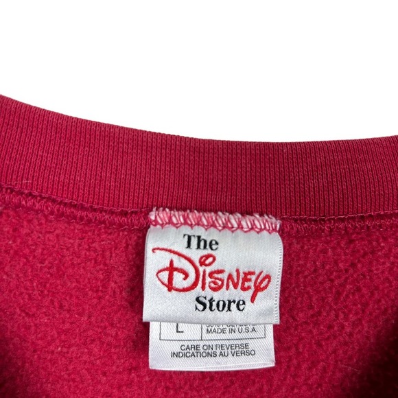 Disney Vintage 90s Character Graphic Red Crew Neck Sweatshirt L - Picture 3 of 4